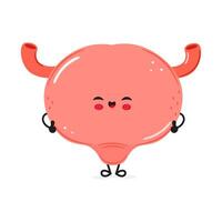 Bladder character. hand drawn cartoon kawaii character illustration icon. Isolated on white background Bladder character concept vector