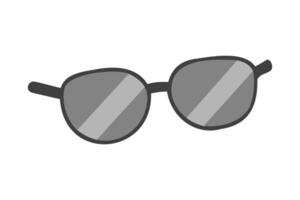 Gafas de sol con redondo gris lentes y negro marco. concepto de Moda accesorios, ojo proteccion. aislado en blanco antecedentes. impresión. diseño elemento. gráfico ilustración vector