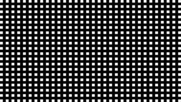 Black and white grid pattern. Monochromatic square grid. Perfectly aligned squares in repeatable pattern. Simple design. Geometric backdrop, digital wallpaper. Optical illusion. Rhythm and balance vector