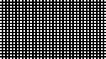 Black and white grid pattern. Monochromatic square grid. Perfectly aligned squares in repeatable pattern. Simple design. Geometric backdrop, digital wallpaper. Optical illusion. Rhythm and balance vector