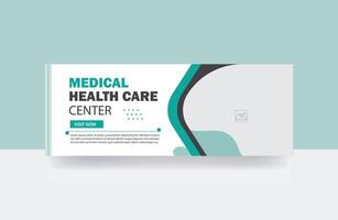 Medical Healthcare center cover banner design backgrounds template vector