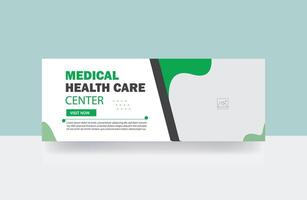 Medical Healthcare center cover banner design backgrounds template vector