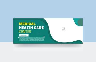 medical healthcare center cover banner design template vector