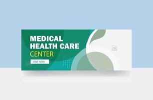 médico cuidado de la salud centrar cubrir pancartas diseño modelo vector