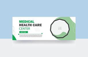 Medical Healthcare center cover banner design backgrounds template vector