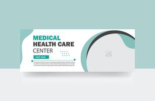 Medical healthcare center cover template vector