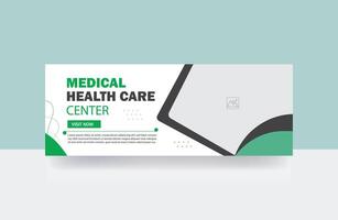 médico cuidado de la salud bandera diseño cubrir modelo vector