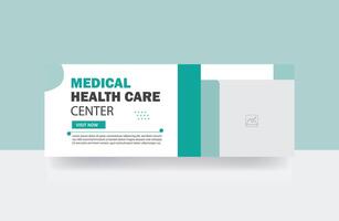 Medical healthcare center cover template vector