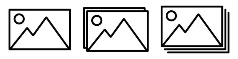 imagen marco icono símbolo conjunto vector