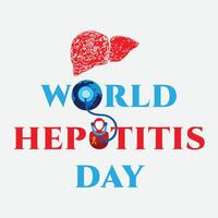 world hepatitis day template vector