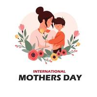 International mothers day template vector