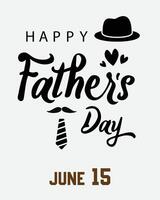 Fathers day template vector