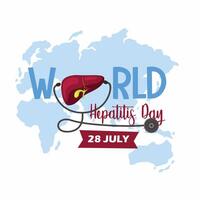 world hepatitis day template vector