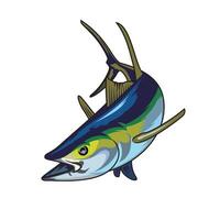 atún pescar ilustración logo imagen t camisa vector