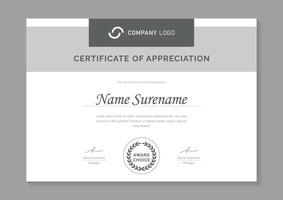 modern certificate of appreciation design template vector