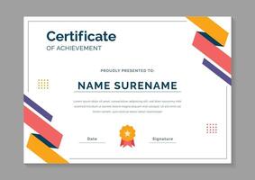 modern certificate of appreciation design template vector