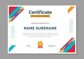 modern certificate of appreciation design template vector