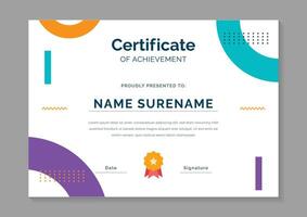 modern certificate of appreciation design template vector