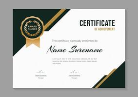 modern certificate of appreciation design template vector