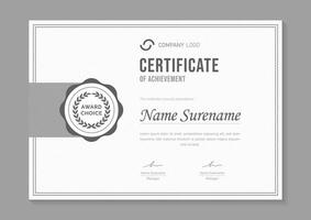 modern certificate of appreciation design template vector