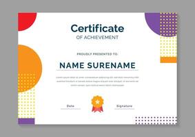 modern certificate of appreciation design template vector