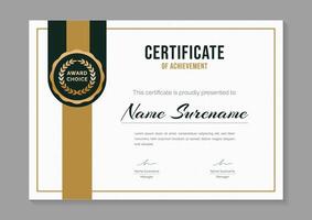 modern certificate of appreciation design template vector