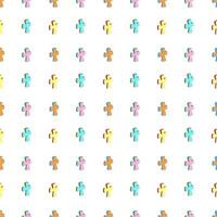 illustration seamless pattern of colored crosses on religion theme. vector