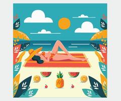 Summer Digital Art Illustration vector