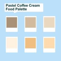 Pastel Coffee Cream Food Palette. Brown and Beige Skin. Warm Vintage Pastel Palette vector