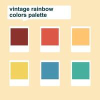 vintage rainbow colors. antique color palette combination. The combination of maroon, blue and orange colors combine into a pleasant combination vector