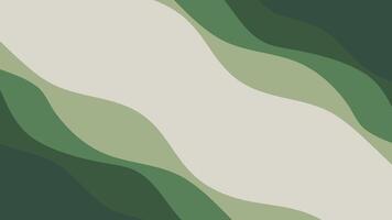 green waves background design. adjoining wave flats are green. dark green background from the arrangement of waves vector