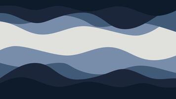 soft dark blue wavy background. suitable for posters. irregular waves that form design harmony vector