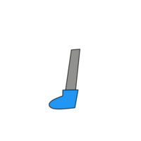 illustration of feet in blue shoes png
