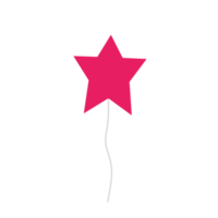 rose étoile en forme de ballon png