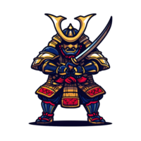 guerrier de le courant anime samouraï mascotte png
