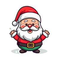 allegro minimalismo mano disegnato contento Santa Claus cartone animato png