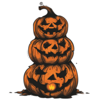 Ghoulish Glow Bold Jack o lantern png