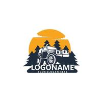 jeep adventure template logo design vector