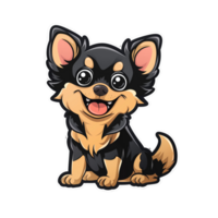 Cheerful Chihuahua Puppy Cartoon png