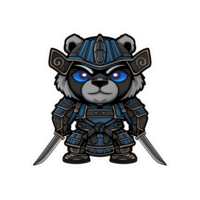 Armored Bear Warrior Cutout Illustration png