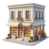 Toy bakery shop isolated on transparent background png