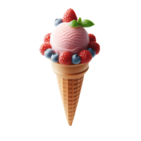 gelo creme cone isolado em transparente fundo png