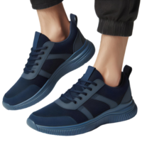 Blue men's sneaker isolated on transparent background png