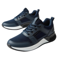 Blue men's sneaker isolated on transparent background png