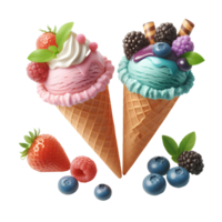 Ice cream cone Isolated on Transparent Background png