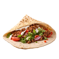 Shawarma isolated on transparent background png