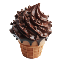 chocolate gelo creme cone isolado em transparente fundo png