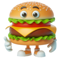 Burger isoliert auf transparent Hintergrund png