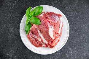 pork fresh raw meat pulp fresh food tasty healthy eating cooking appetizer meal food snack on the table copy space photo