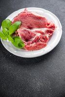 pork fresh raw meat pulp fresh food tasty healthy eating cooking appetizer meal food snack on the table copy space photo